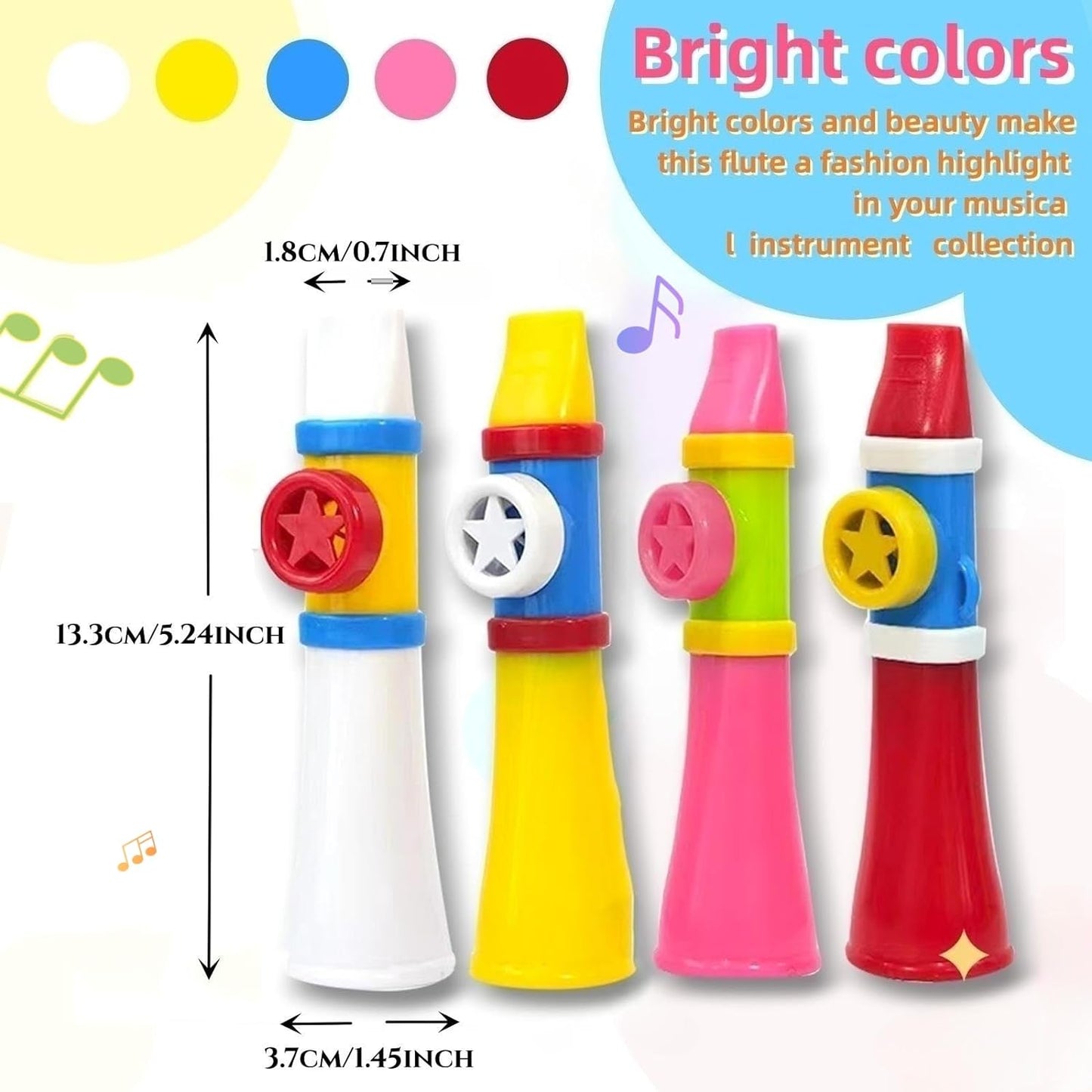 Upgraded Kazoo, Gosizos Kazoo Adults and Kids Easy to Learn Flute Humming Musical Instruments, Great Sound Kazoos for Guitar, Ukulele, Violin, Piano Keyboard, NO Need Replacement Membranes, Unique Gift for All Ages