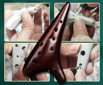 Ocarina 12 Hole Tones Alto C with Gift Wrapping Neck Cord Protective Cover Song Book Music Instrument Gift Idea For Beginner Musician