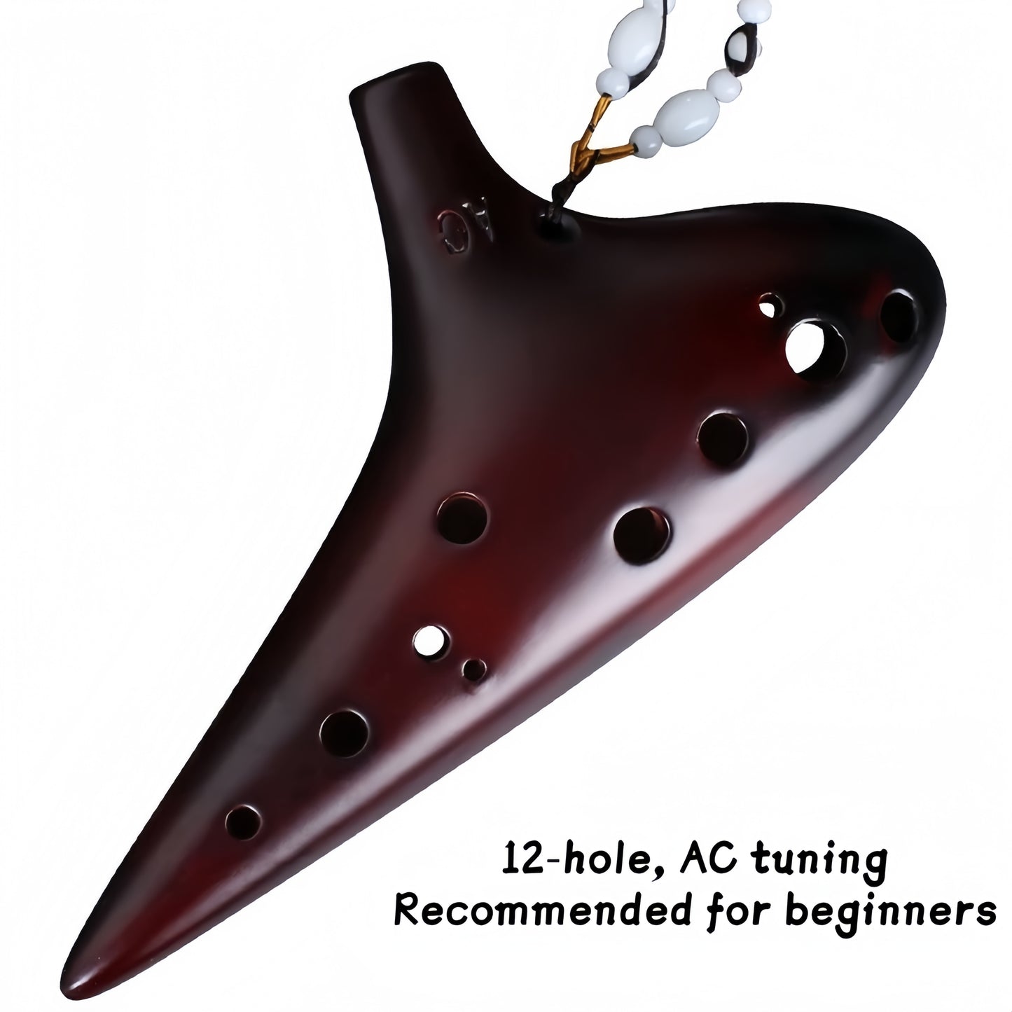 Ocarina 12 Hole Tones Alto C with Gift Wrapping Neck Cord Protective Cover Song Book Music Instrument Gift Idea For Beginner Musician