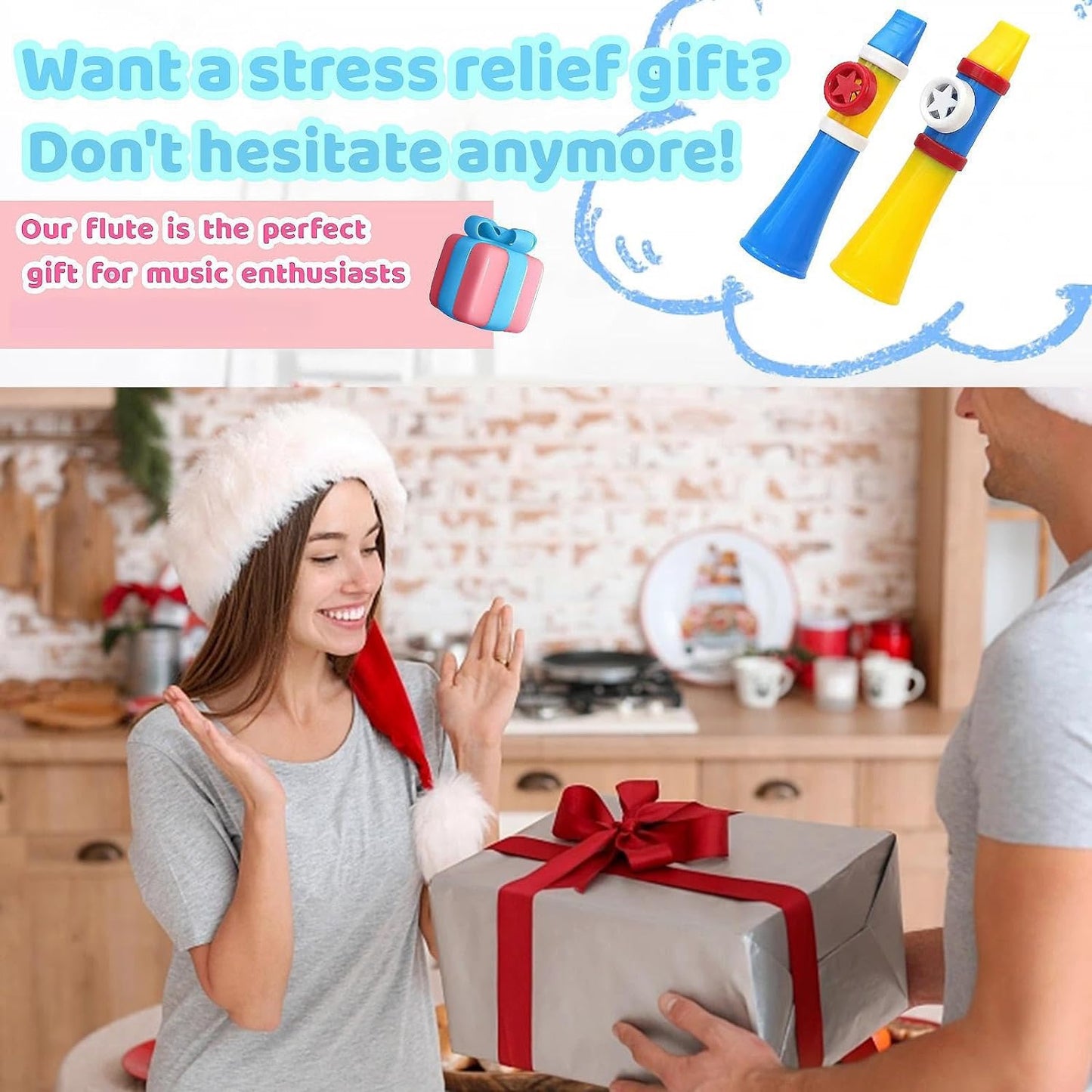 Upgraded Kazoo, Gosizos Kazoo Adults and Kids Easy to Learn Flute Humming Musical Instruments, Great Sound Kazoos for Guitar, Ukulele, Violin, Piano Keyboard, NO Need Replacement Membranes, Unique Gift for All Ages