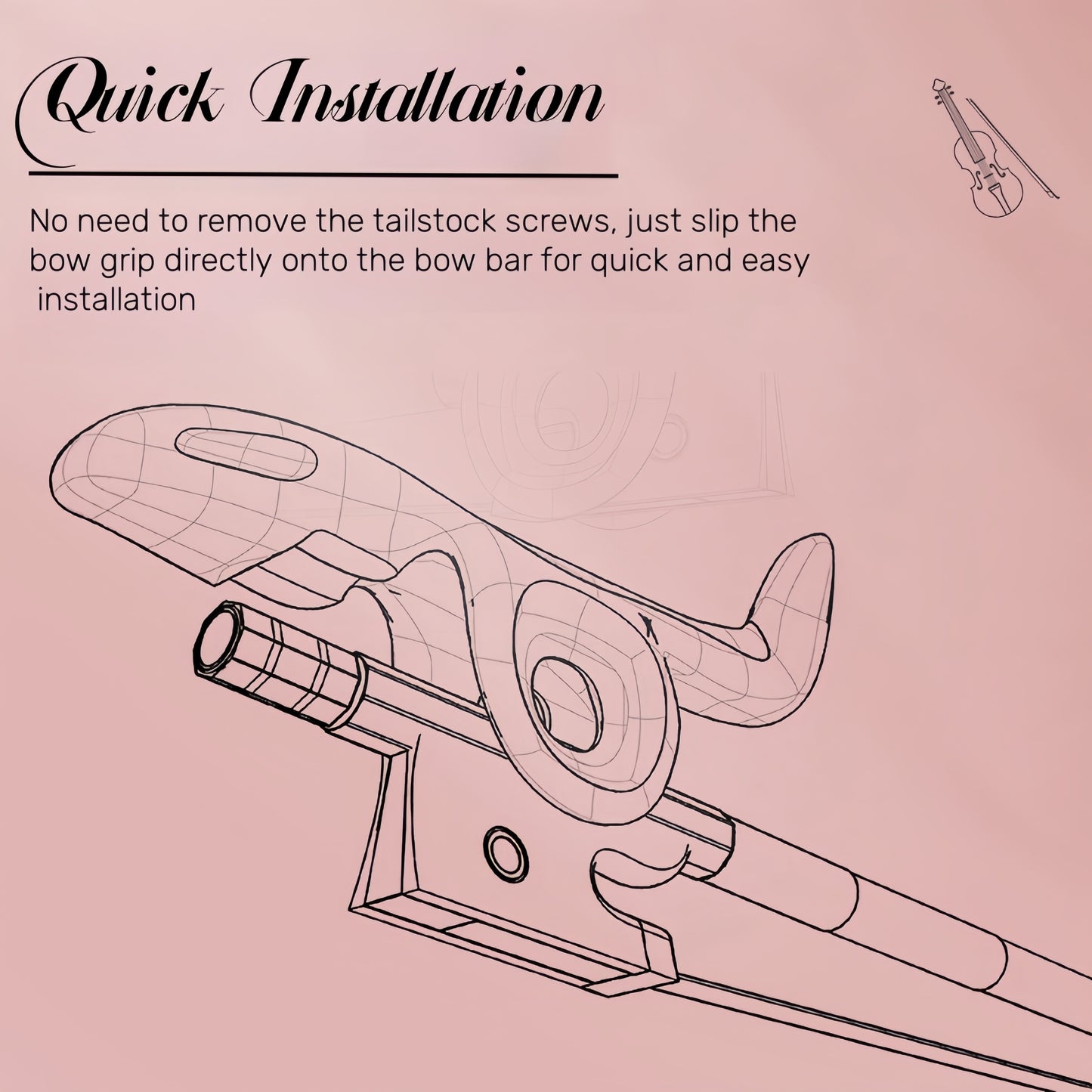 Gosizos Violin Bow Grip Correcting Device, Beginner Correction Posture Grip Bow Pose Orthoses