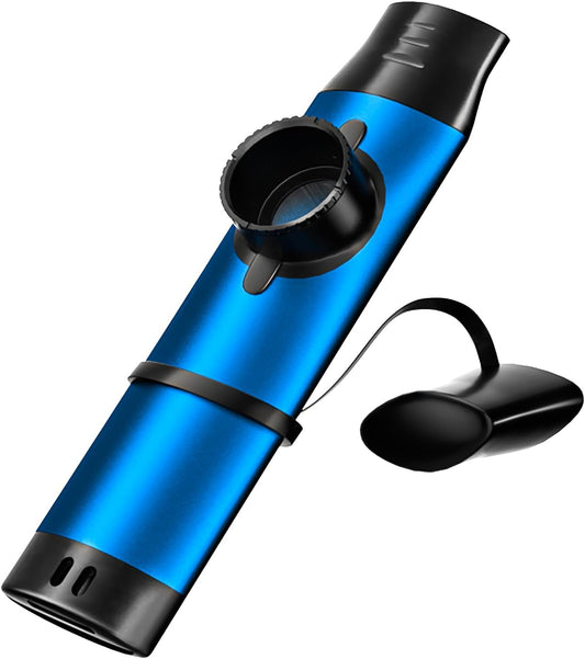 Professional Kazoo, Adults Metal Kazoos with Membranes Easy to Learn Wind Musical Instrument Kazoos Flute Percussion for Guitar, Ukulele, Piano Keyboard, Adjustable Tone Kazoo for Music Lovers