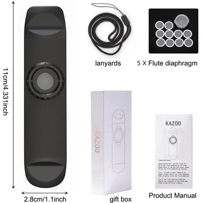 Professional Kazoo Wind Instrument with 5 Membranes, Lanyard, Adjustable Tone for Guitar, Ukulele, Violin, Piano, Keyboard, Easy to Learn Musical Instruments for Kids/adults/Music Lovers